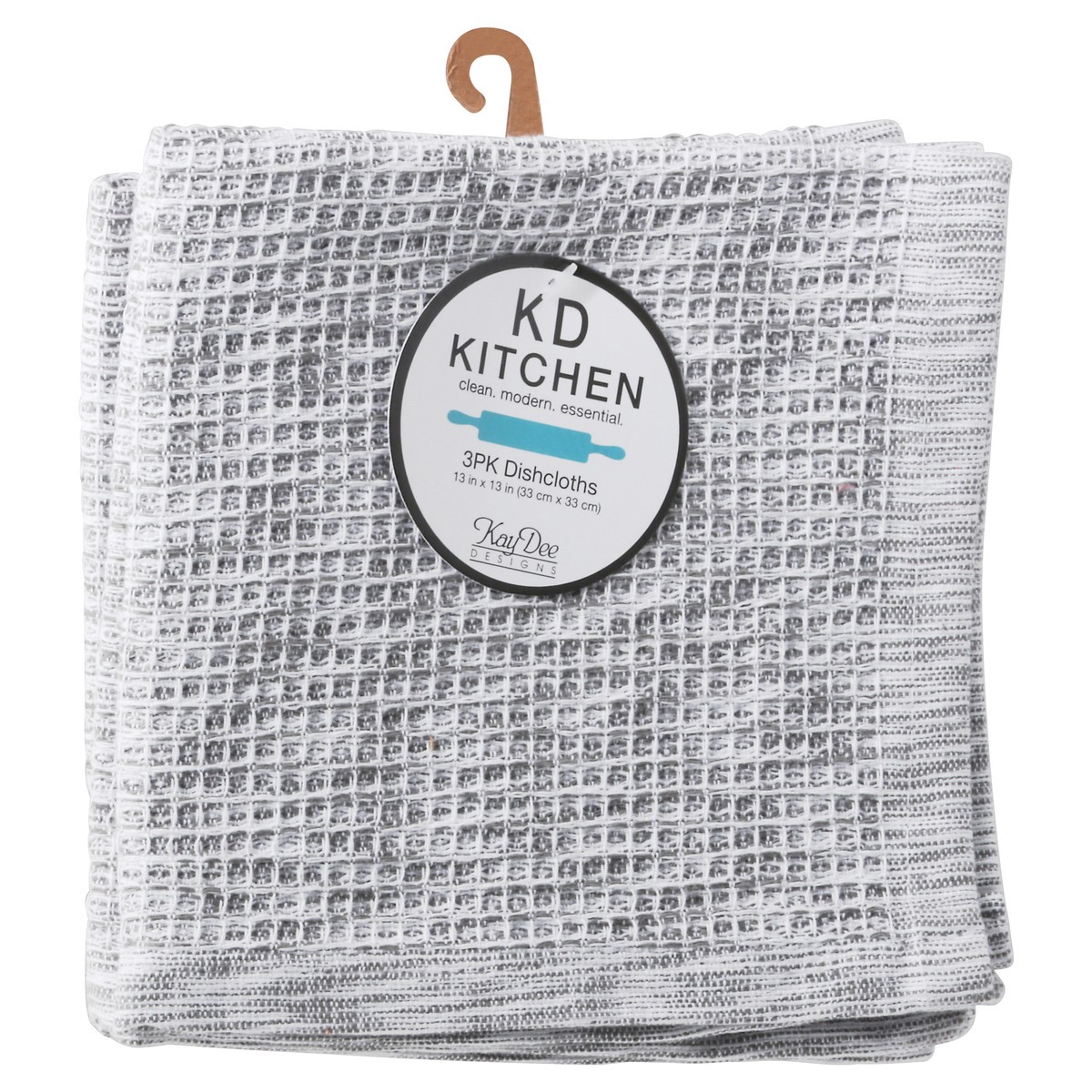 slide 2 of 10, KD Kitchen Kay Dee Dishcloth Graphite, 3 ct