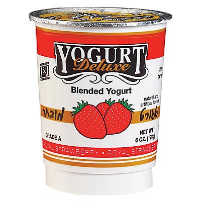 slide 1 of 1, J&J Deluxe Yogurt - Strawberry - 6 Oz, 6 oz