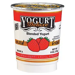 J&J Deluxe Yogurt - Strawberry - 6 oz