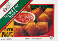 slide 1 of 1, V's Toasted Beef Ravioli, 14 oz