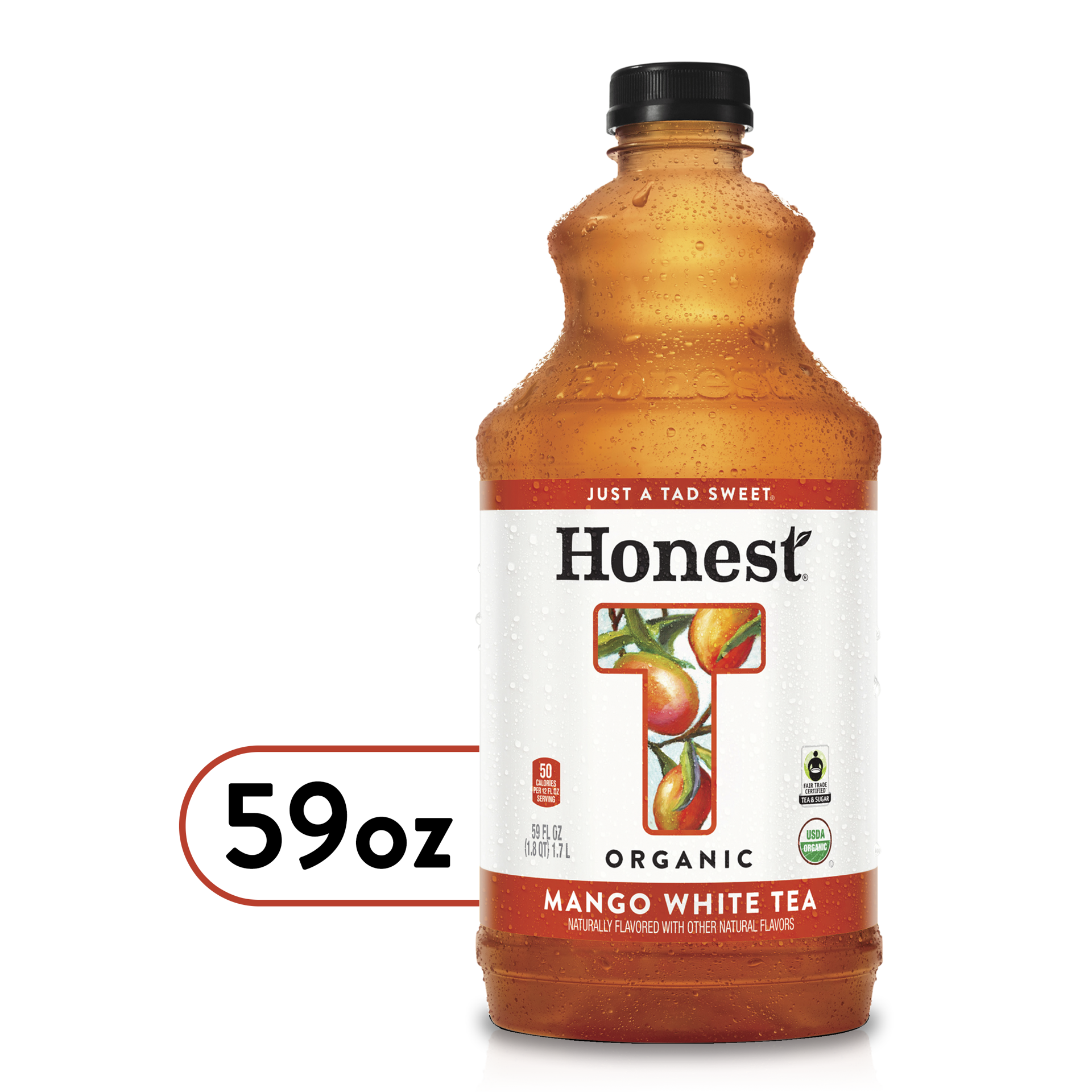 slide 1 of 5, Honest Mango White Tea Bottle- 59 fl oz, 59 oz