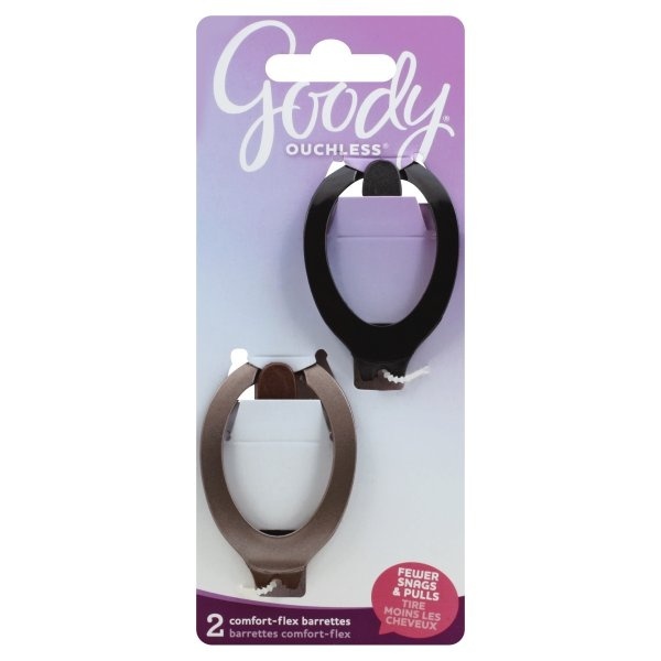 slide 1 of 1, Goody Ouchless Comfortflex Barrettes, 2 ct