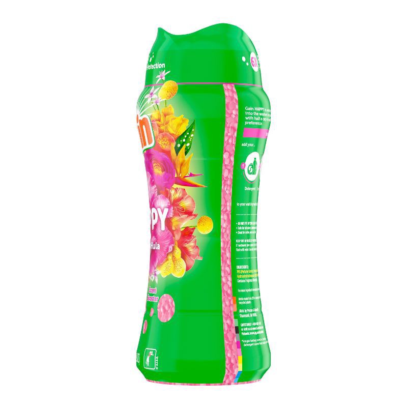 slide 4 of 13, Gain In-Wash Laundry Scent Booster Beads, Happy, 12.2 oz, 12.2 oz