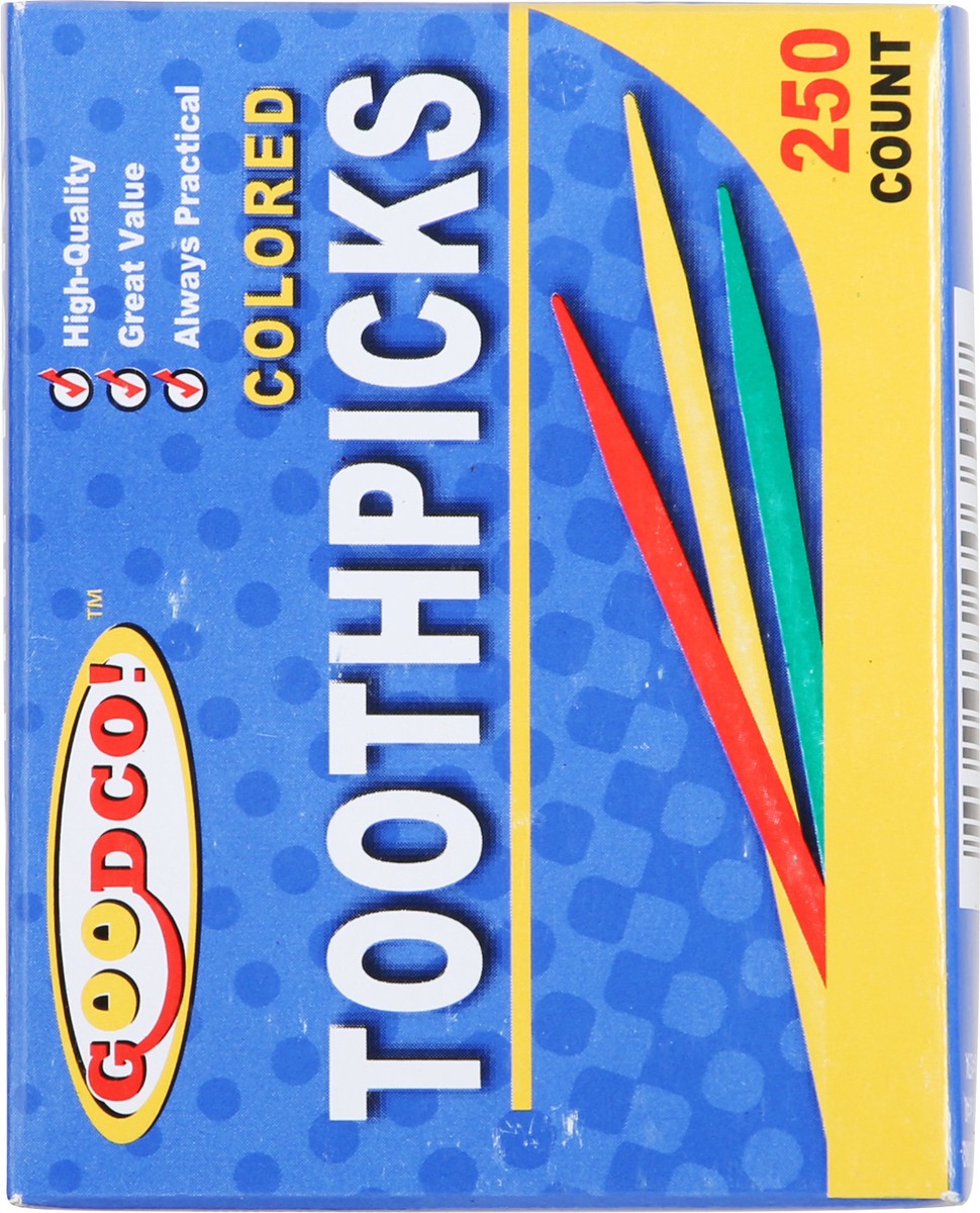 slide 4 of 9, Goodco! GoodCo Colored Toothpicks 250 ea, 250 ct
