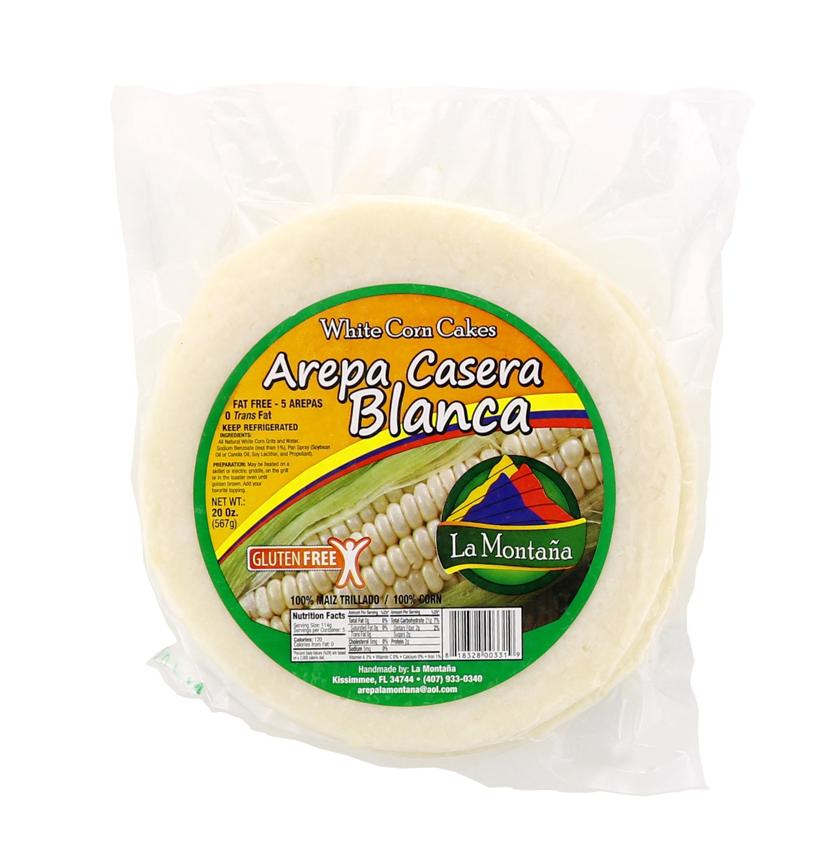 slide 1 of 1, La Montana Arepas Plain White, 20 oz