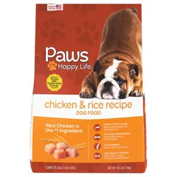 Paws Happy Life Complete Adult Chicken & Rice Recipe Dog Food 16.5 lb