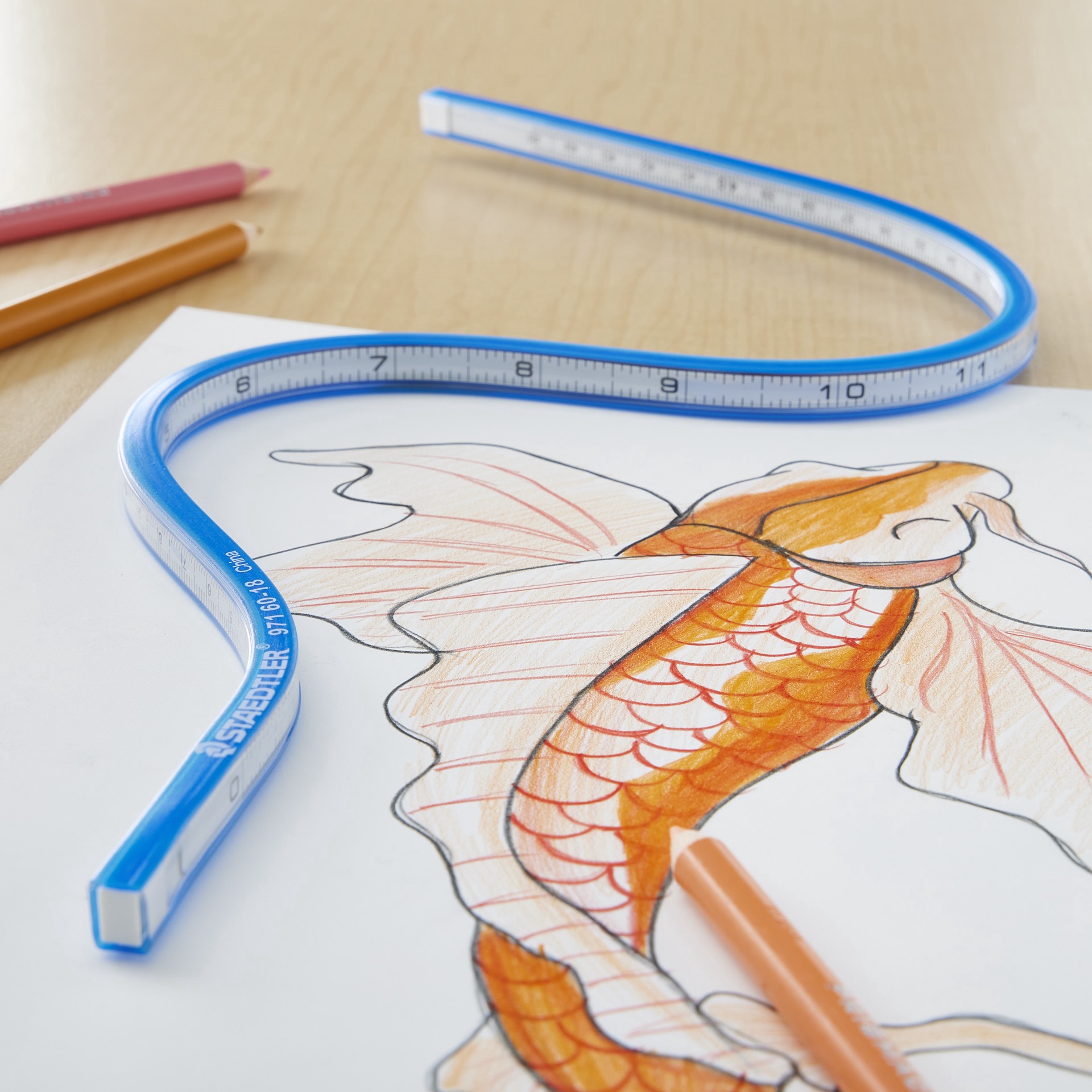 slide 2 of 3, Staedtler Mars 18" Flexible Curve, 18 in