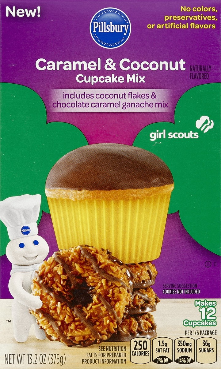 slide 5 of 6, Pillsbury Girl Scouts Caramel & Coconut Cupcake Mix, 13.2 oz