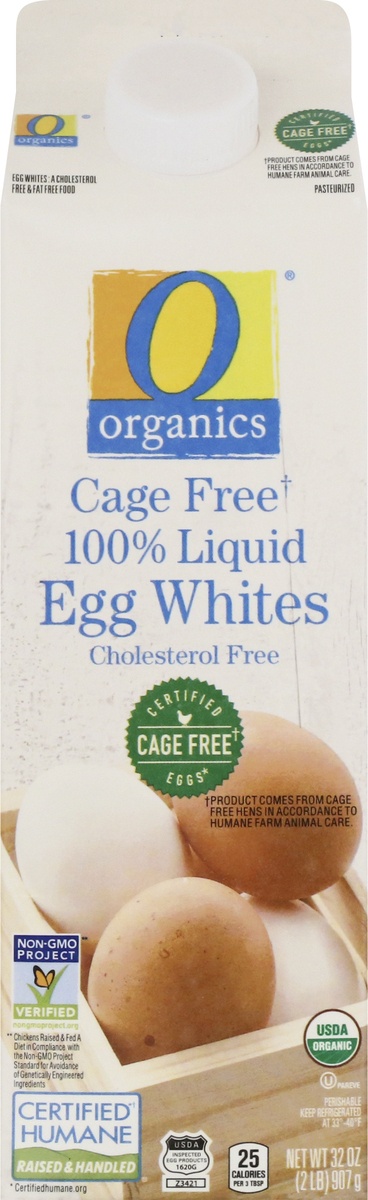 slide 2 of 9, O Organics O Orgnc 100% Liquid Egg Whites Cage Free, 32 oz