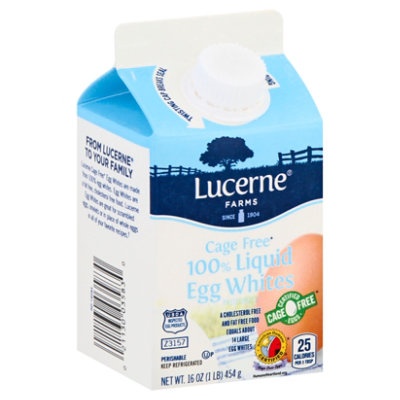 slide 1 of 1, Lucerne Dairy Farms Lucerne 100% Liquid Egg Whites Cage Free- 16 oz, 16 oz