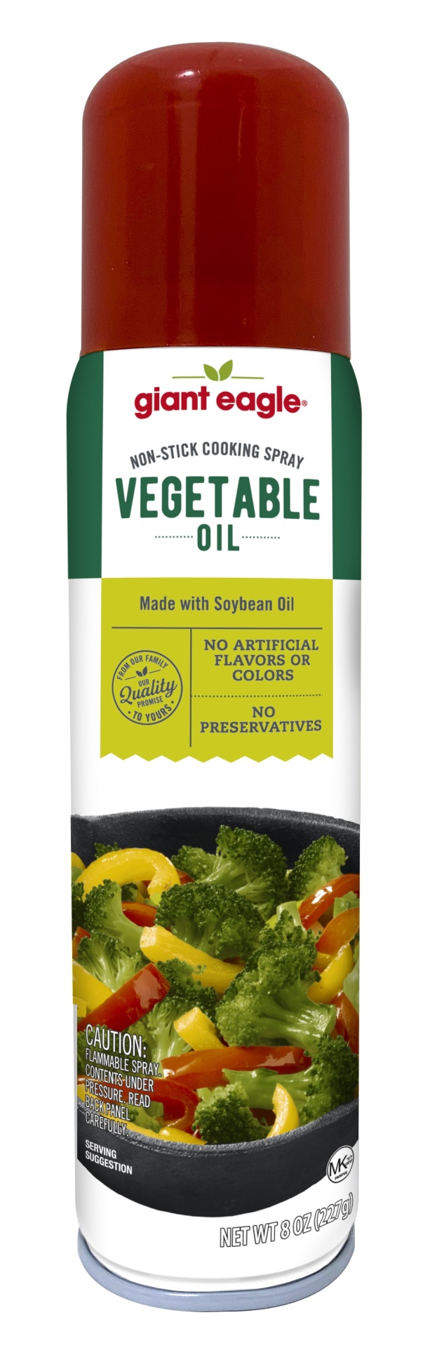 slide 1 of 1, Giant Eagle Non-Stick Cooking Spray, Vegetable Oil, 8 oz