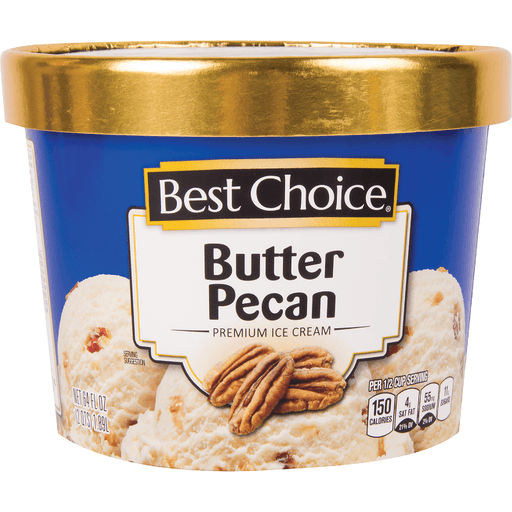 slide 1 of 1, Best Choice Butter Pecan Ice Cream, 64 oz