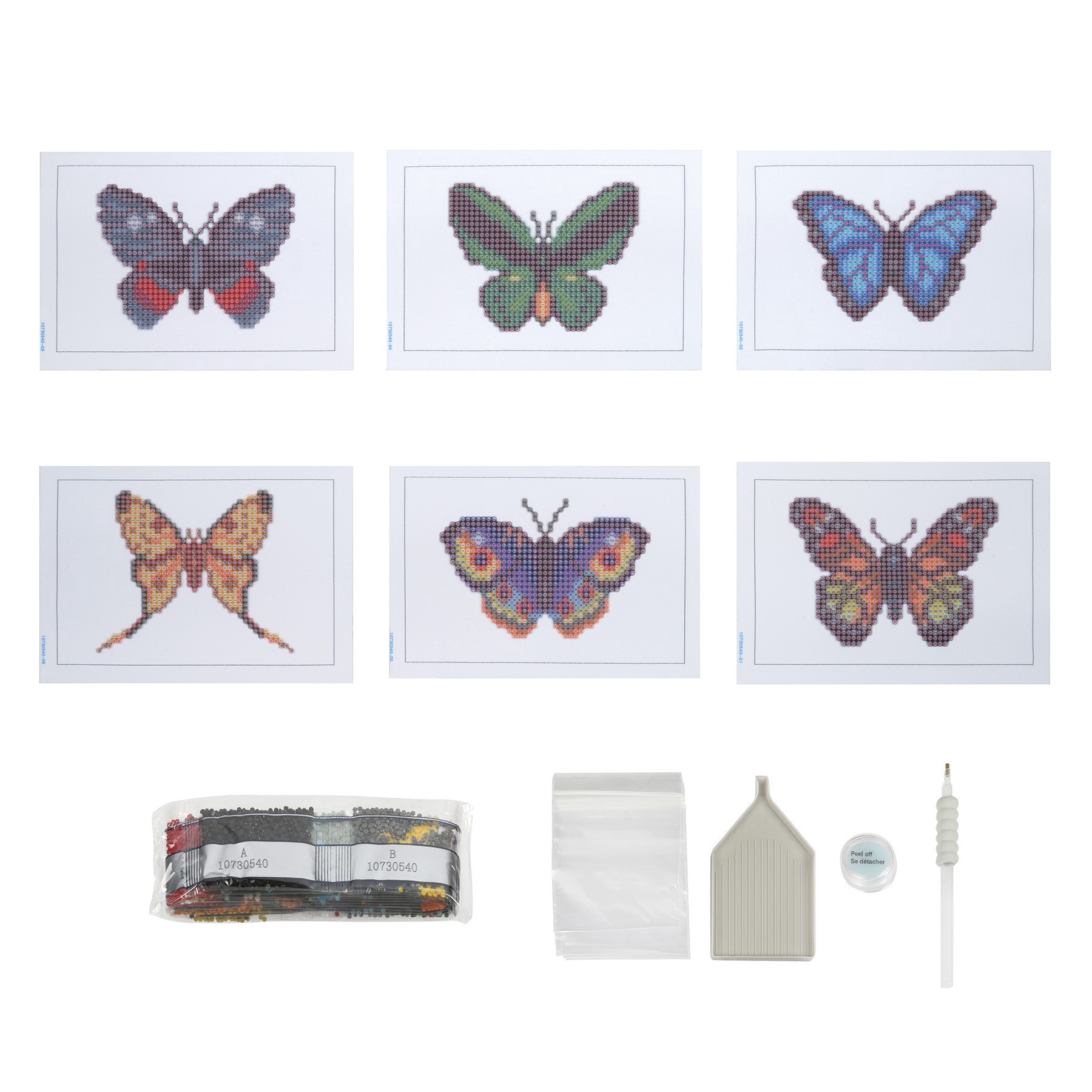 slide 2 of 6, Butterflies Diamond Art Kit By Make Market, 4 in x 6 in