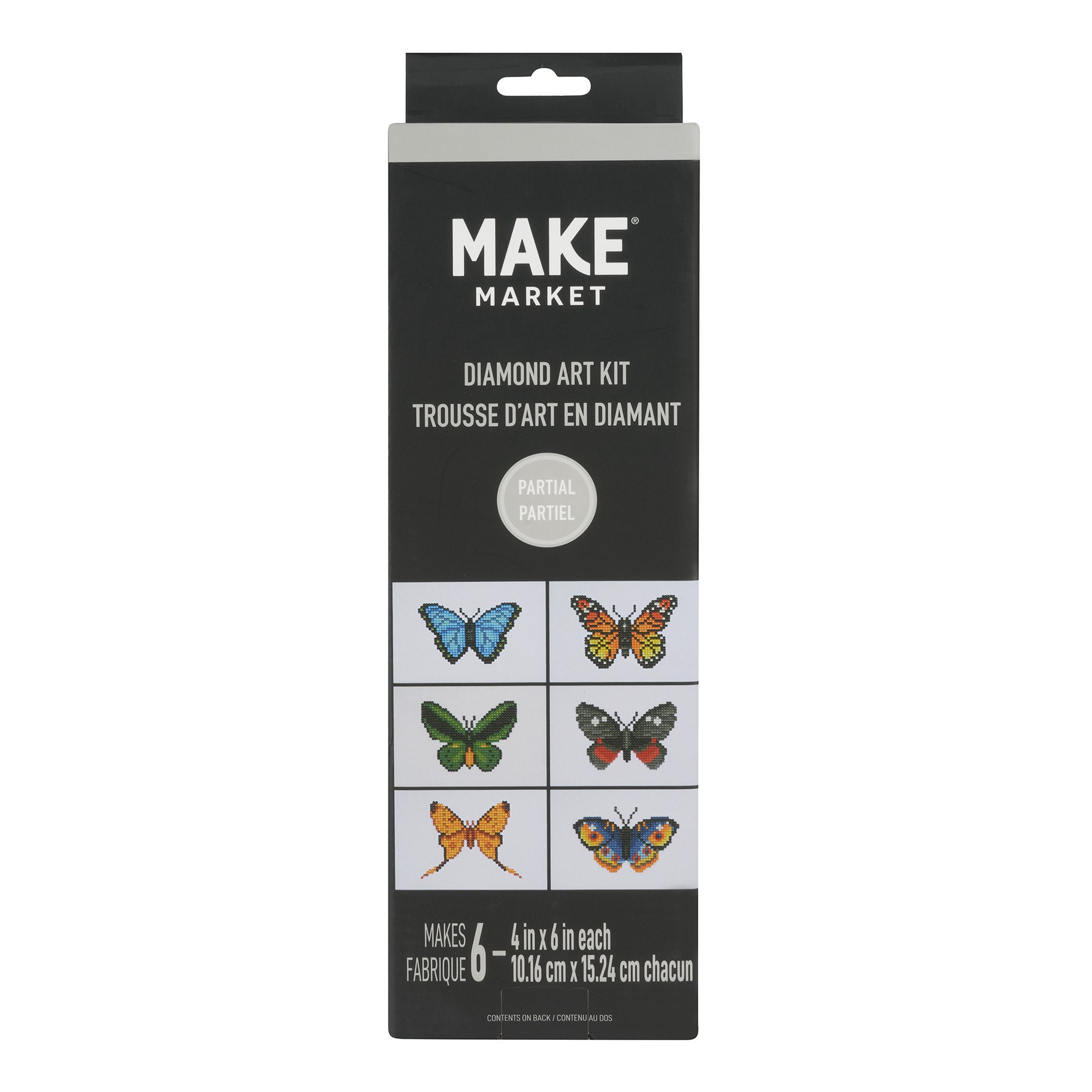 slide 6 of 6, Butterflies Diamond Art Kit By Make Market, 4 in x 6 in