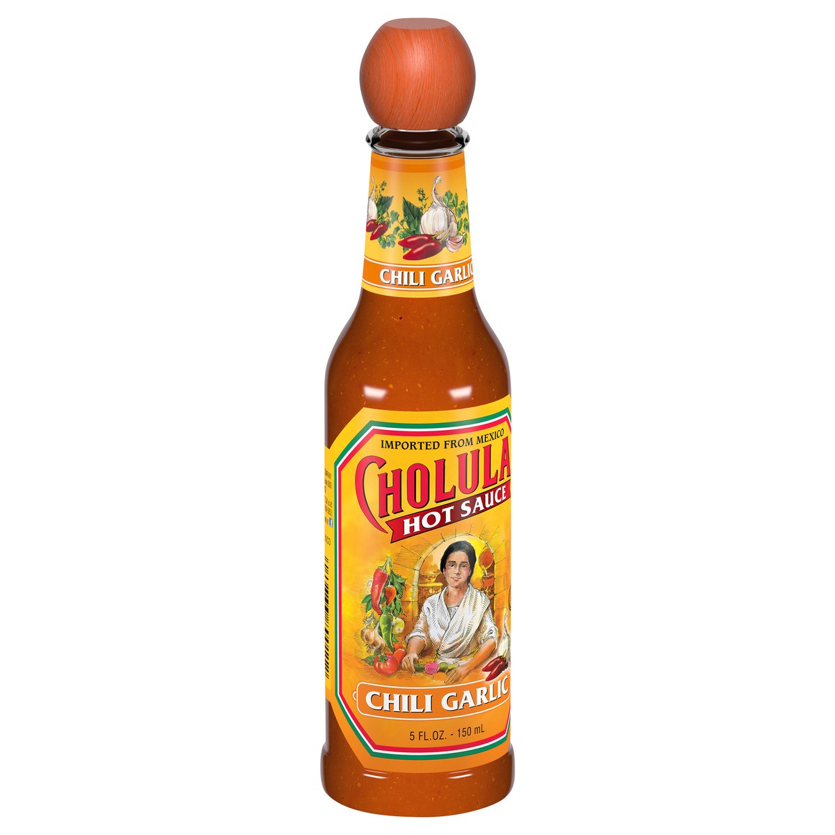 slide 9 of 9, Cholula Chili Garlic Hot Sauce, 5 fl oz, 5 fl oz