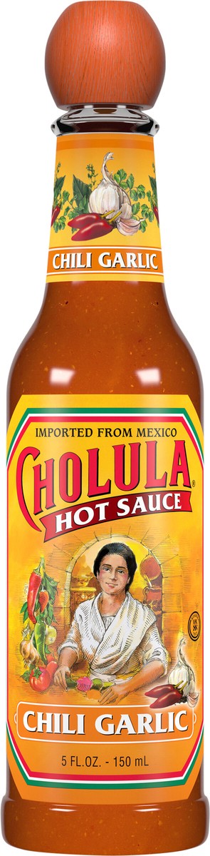 slide 6 of 9, Cholula Chili Garlic Hot Sauce, 5 fl oz, 5 fl oz