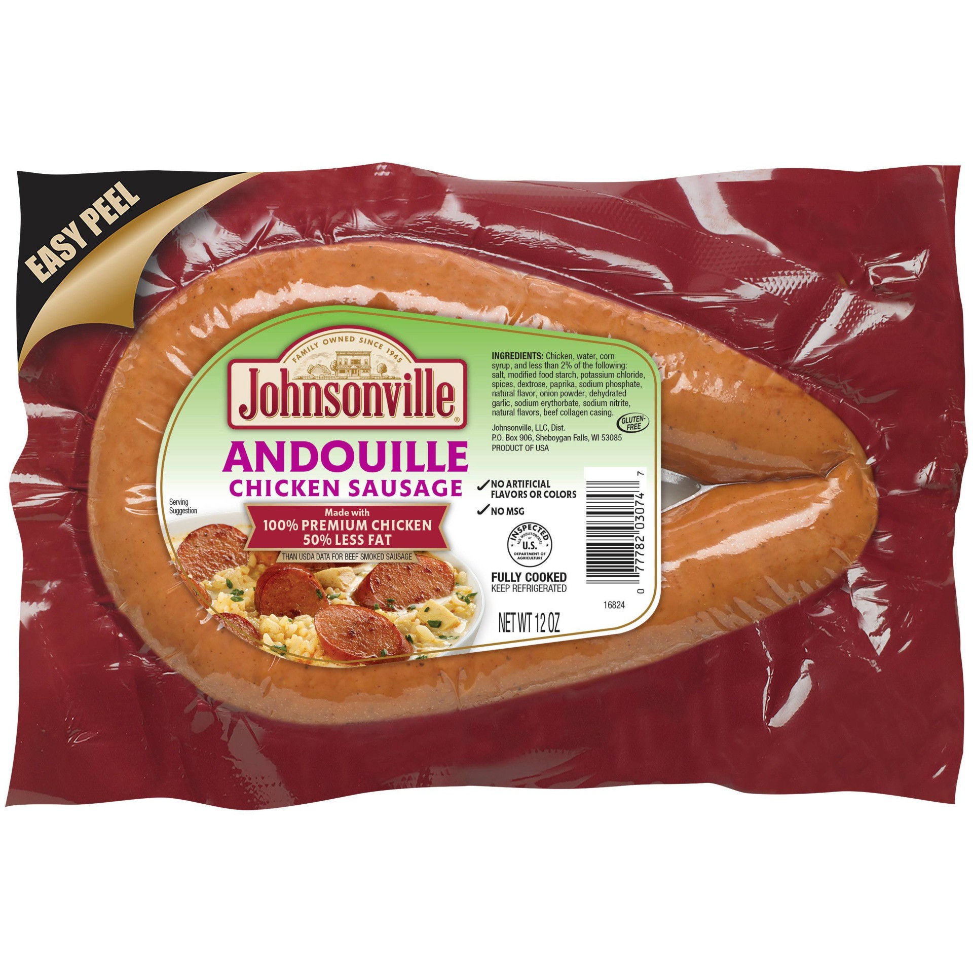 slide 1 of 4, Johnsonville Chicken Sausage 12 oz, 12 oz