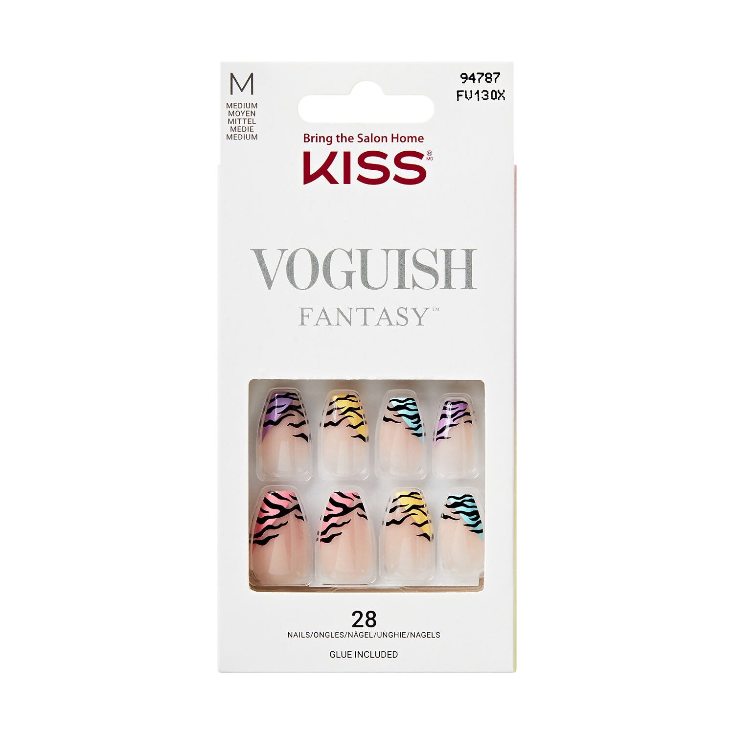 slide 1 of 1, KISS NAIL Kiss Voguish Fantasy False Nails, Holy-Day, 1 ct