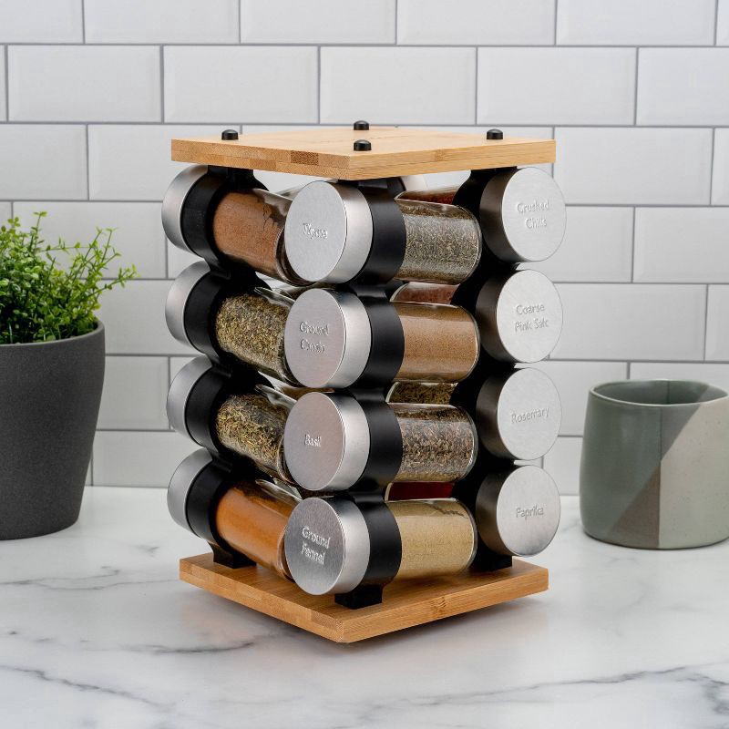 slide 2 of 13, Cole & Mason Blyth 16 Jar Bamboo Spice Rack, 1 ct