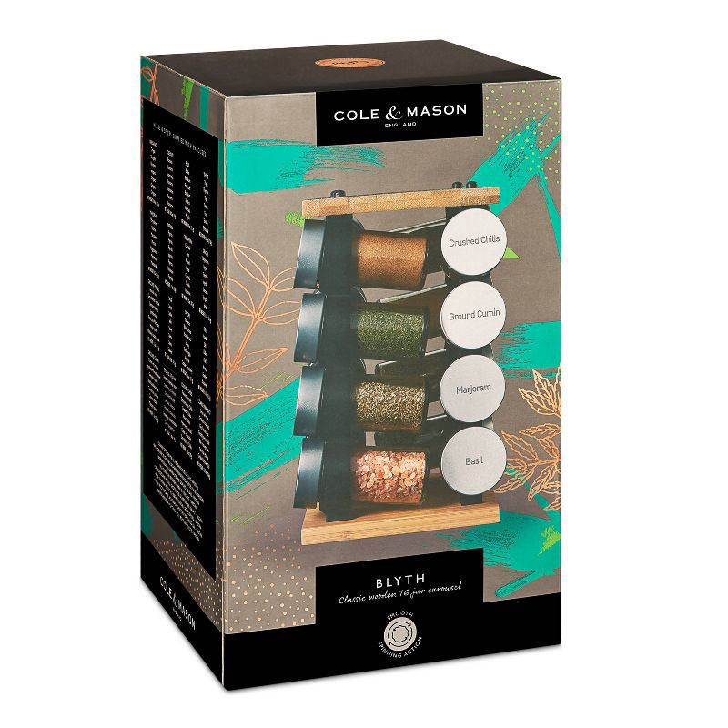 slide 7 of 13, Cole & Mason Blyth 16 Jar Bamboo Spice Rack, 1 ct