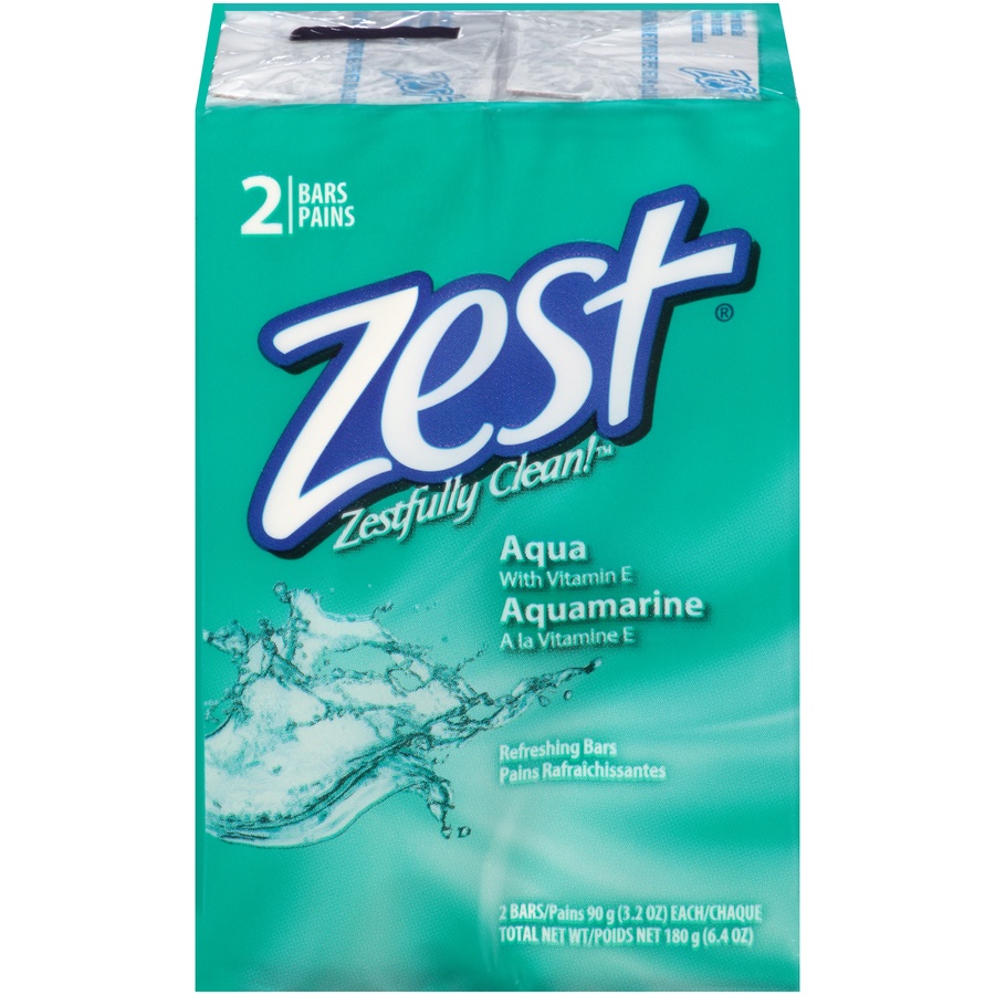 slide 1 of 7, Zest Zestfully Clean Refreshing Bars Aqua , 2 ct