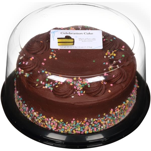 slide 1 of 1, Rich's Double Layer Yellow Cake with Chocolate Sprinkles, 45 oz