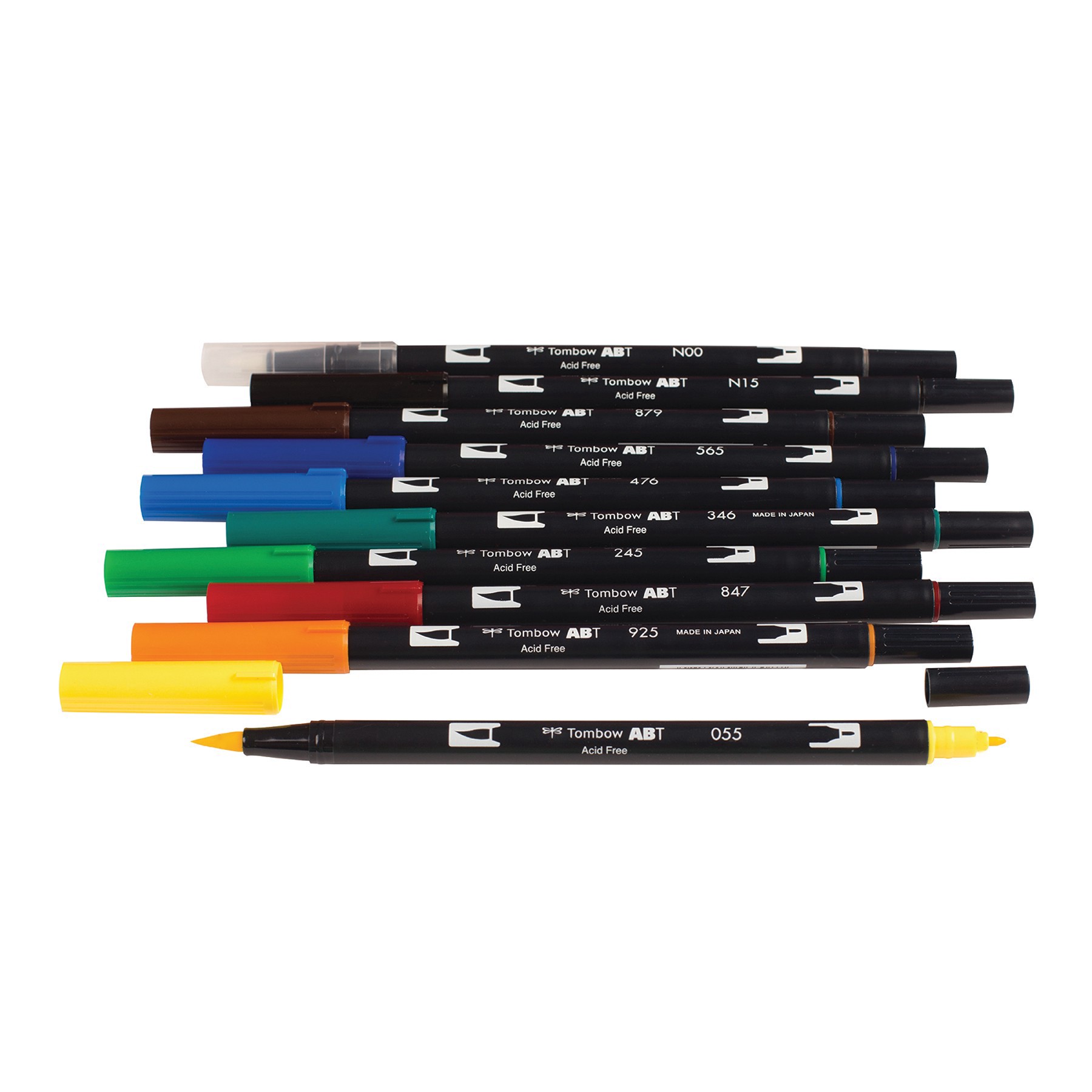 slide 5 of 8, Tombow Primary Palette Dual Brush Pen Set, includes 10 ct