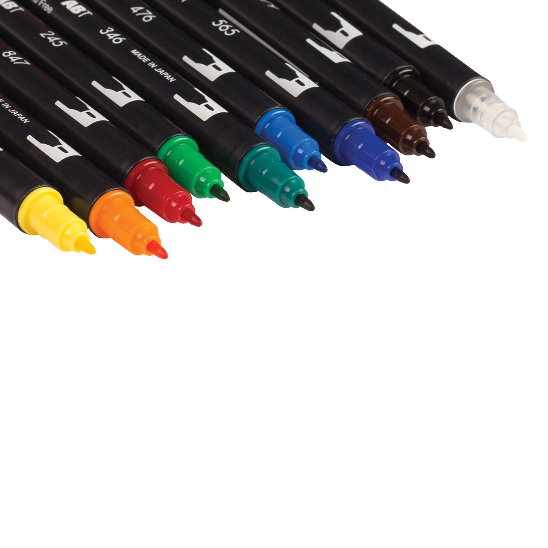 slide 2 of 8, Tombow Primary Palette Dual Brush Pen Set, includes 10 ct