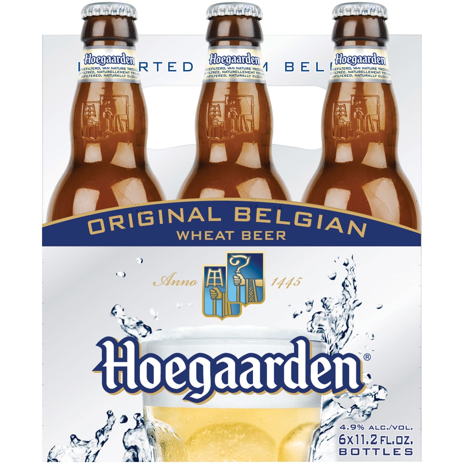 slide 1 of 1, Hoegaarden Original Belgian Wheat Beer Bottles, 6 ct; 11.2 oz