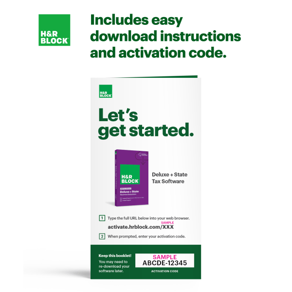 slide 3 of 4, H&R Block Tax Software Deluxe+State 2024, 1 ct