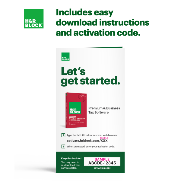 slide 2 of 4, H&R Block Tax Software Prem&Business 2024, 1 ct