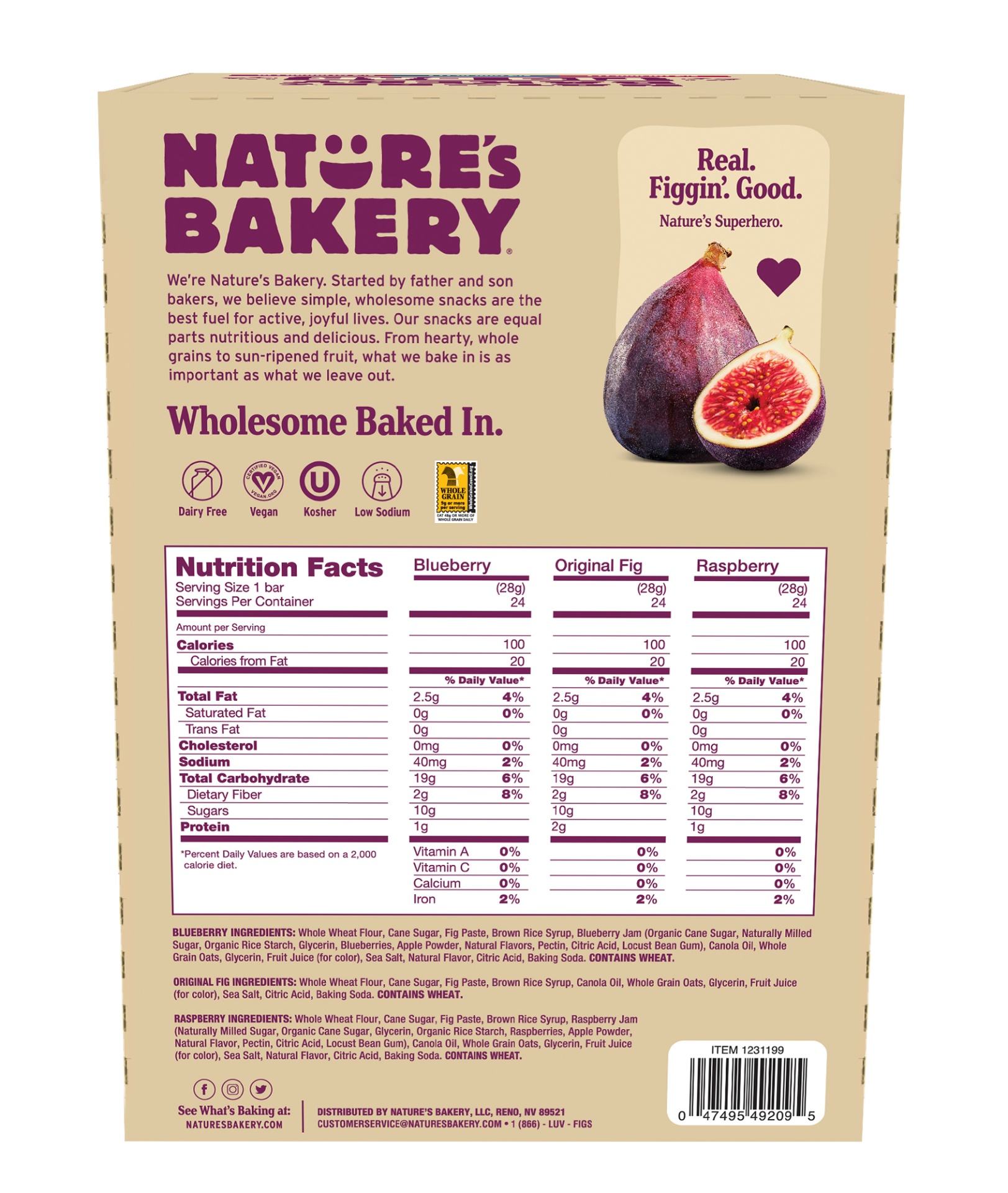 slide 2 of 2, Nature's Bakery Fig Bar Variety, 