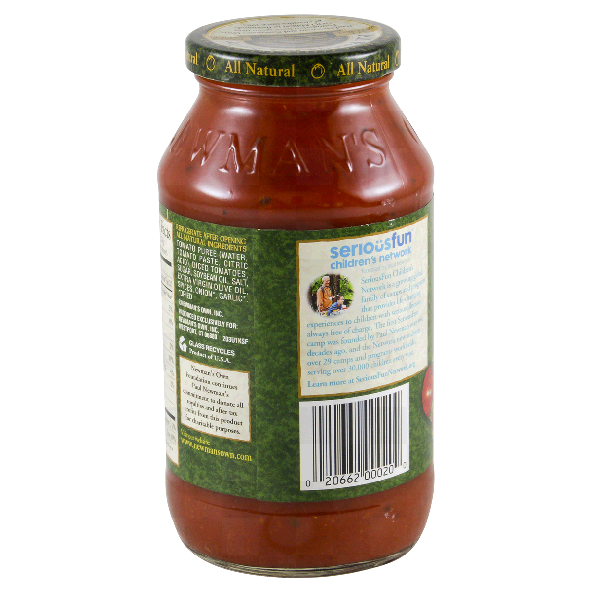 slide 2 of 4, Newman's Own Marinara Pasta Sauce, 24 oz