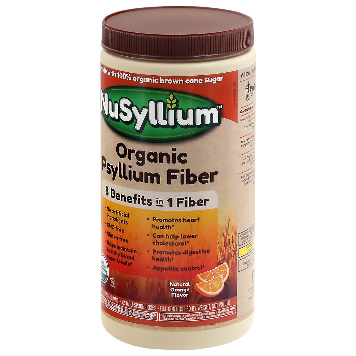 slide 9 of 9, NuSyllium Organic Orange Flavor Psyllium Fiber 30.5 oz, 30.5 oz