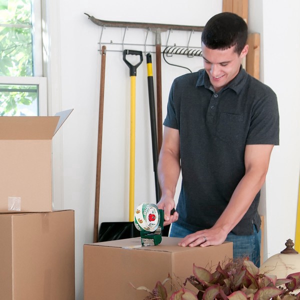 slide 8 of 8, Duck Foam Handle Tape Dispenser With Hd Clear Packing Tape, 1-15/16"" X 50 Yd, Clear, 1 ct