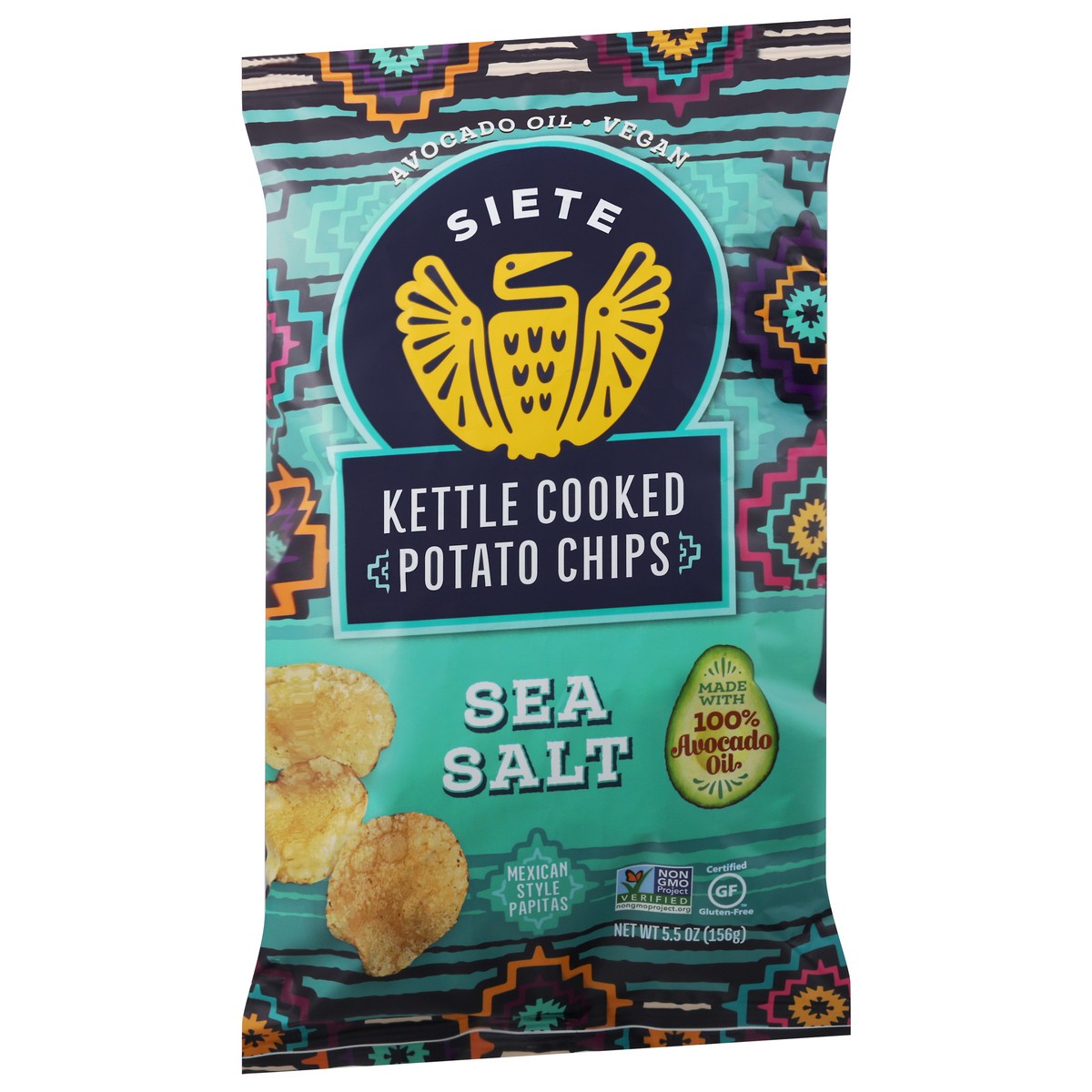 slide 8 of 14, Siete Sea Salt Kettle Cooked Potato Chips 5.5 oz, 1 ct