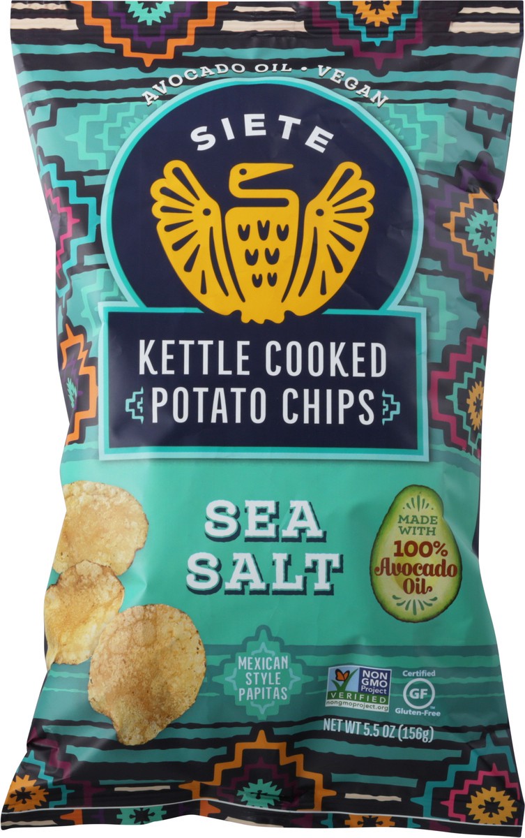 slide 9 of 14, Siete Sea Salt Kettle Cooked Potato Chips 5.5 oz, 1 ct