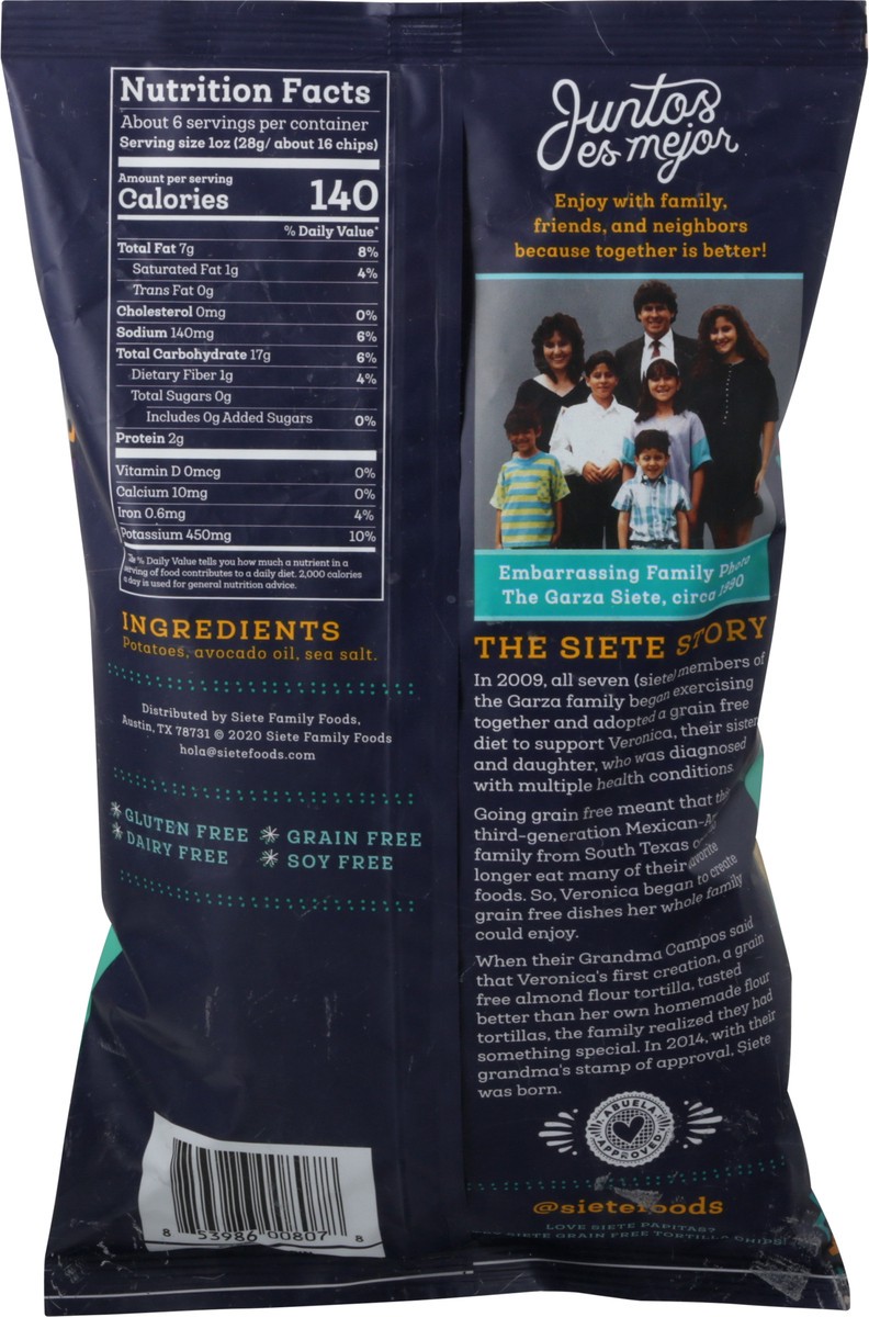 slide 2 of 14, Siete Sea Salt Kettle Cooked Potato Chips 5.5 oz, 1 ct