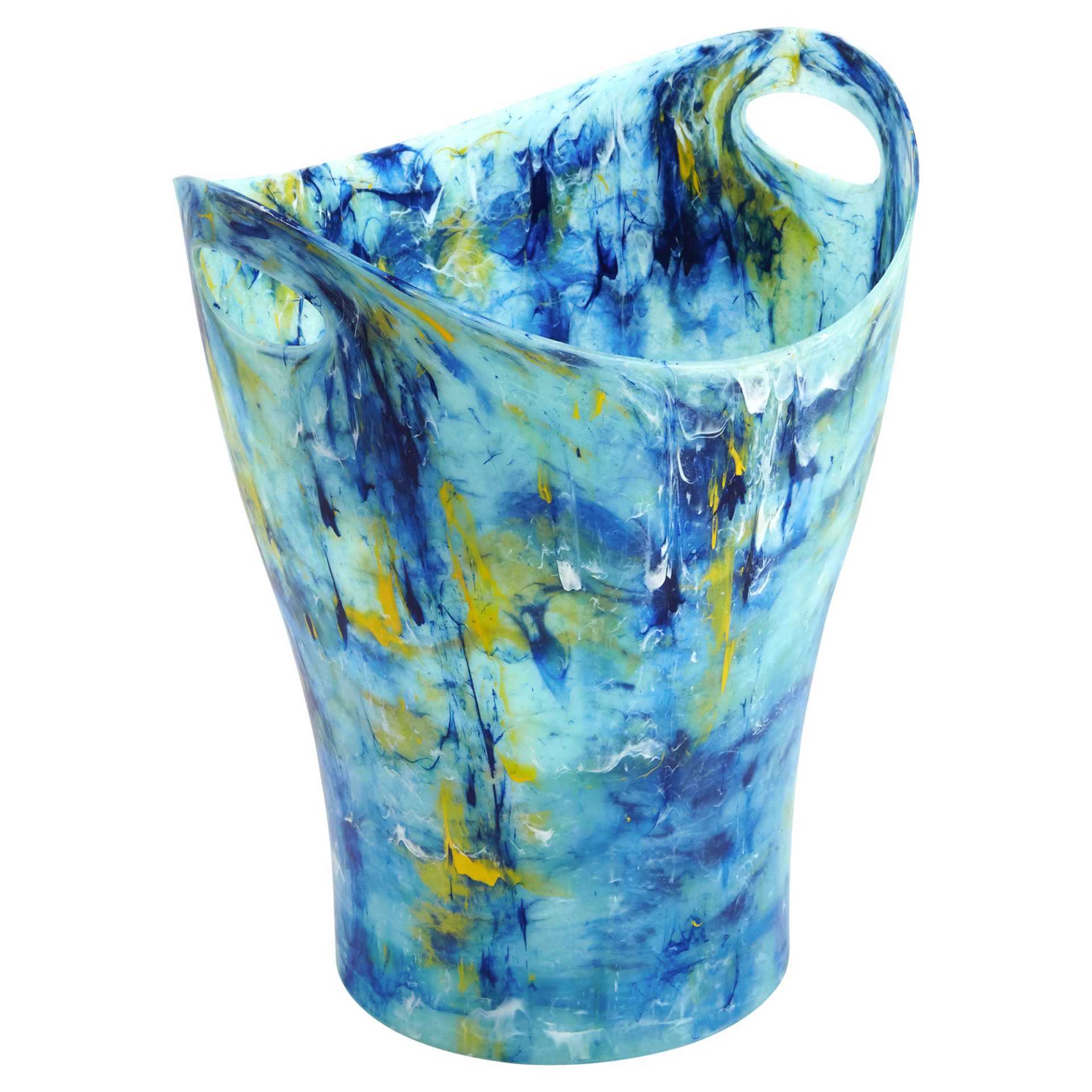 slide 1 of 1, Umbra Wastebasket Garbino Indigo Splatter, 1 ct