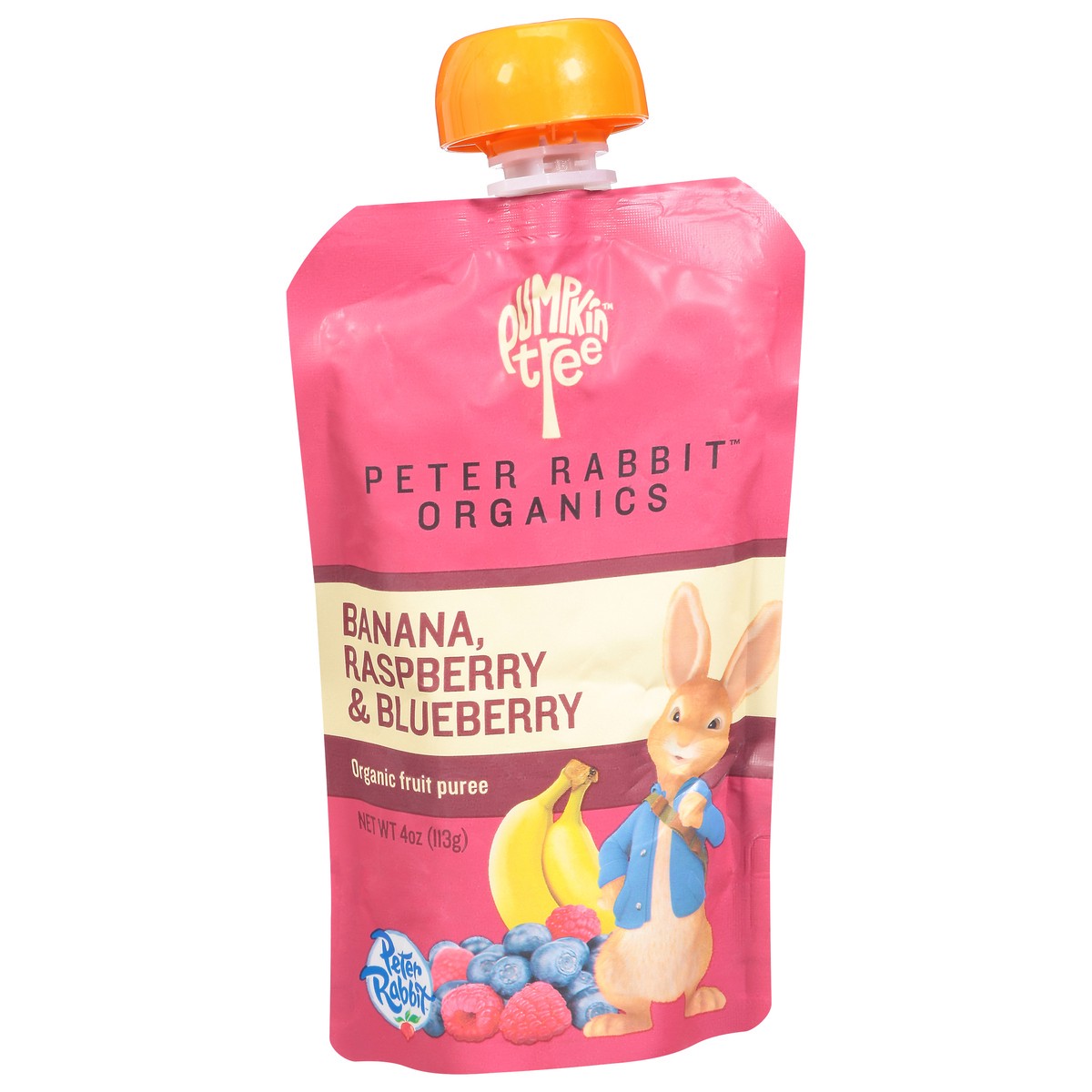 slide 3 of 14, Pumpkin Tree Peter Rabbit Organics Organic Banana, Raspberry & Blueberry Fruit Puree 4 oz, 4 oz