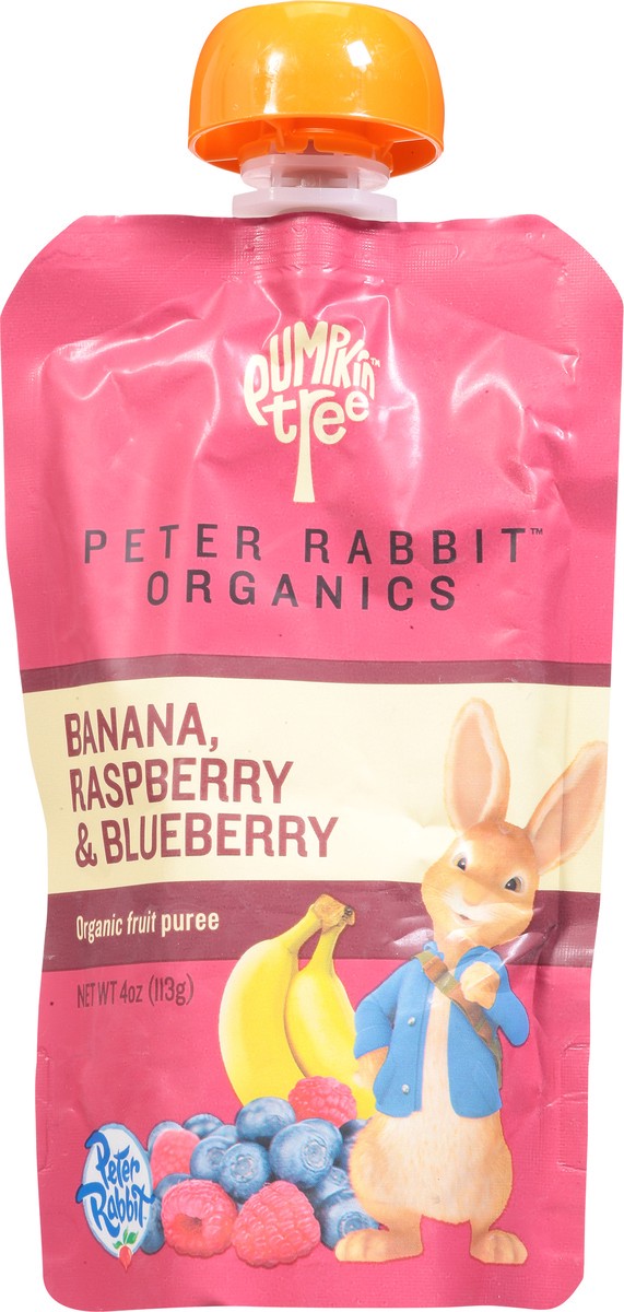 slide 11 of 14, Pumpkin Tree Peter Rabbit Organics Organic Banana, Raspberry & Blueberry Fruit Puree 4 oz, 4 oz