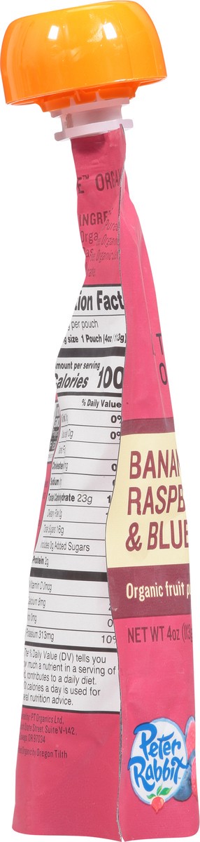 slide 5 of 14, Pumpkin Tree Peter Rabbit Organics Organic Banana, Raspberry & Blueberry Fruit Puree 4 oz, 4 oz