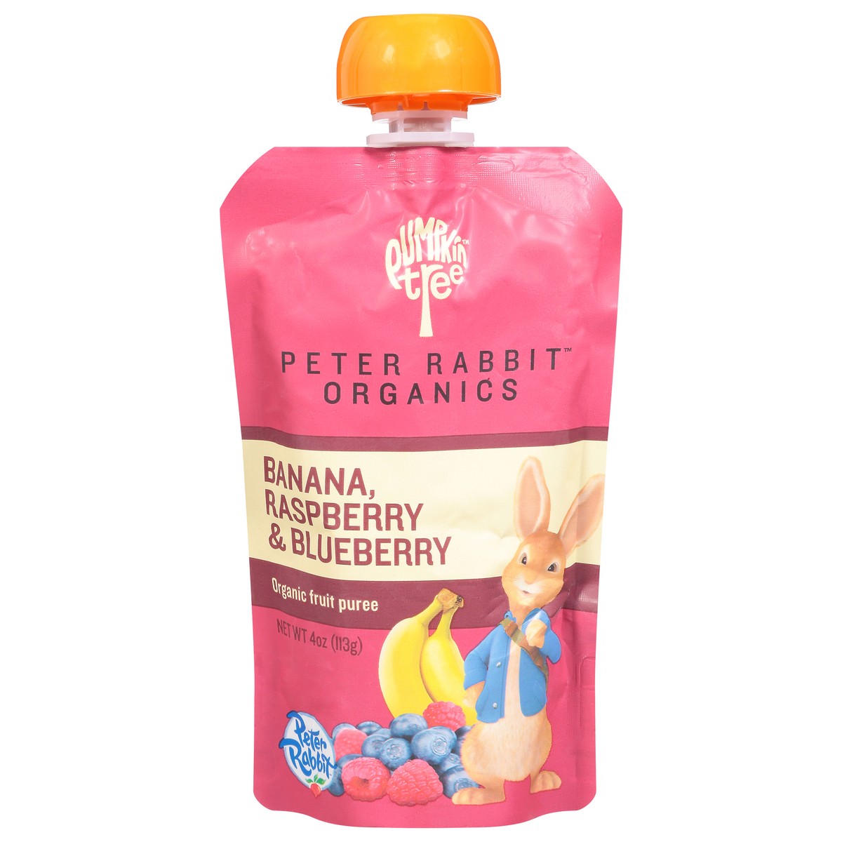 slide 9 of 14, Pumpkin Tree Peter Rabbit Organics Organic Banana, Raspberry & Blueberry Fruit Puree 4 oz, 4 oz