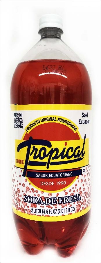 slide 1 of 1, Tropical Soda - Strawberry, 67.6 fl oz