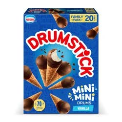 Drumstick Mini Drums Vanilla Sundae Cones, 20 Count