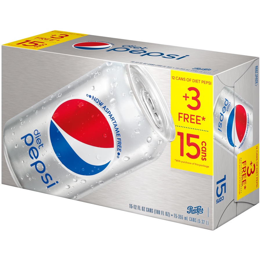 slide 2 of 2, Diet Pepsi 15 Pk, 1 ct