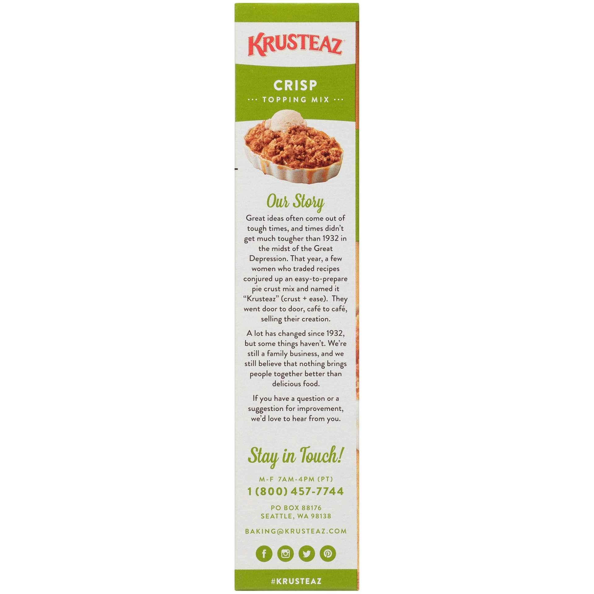 slide 7 of 8, Krusteaz Supreme Mix Crisp Topping, 10 oz