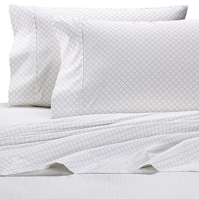 slide 1 of 1, Wamsutta PimaCott Trellis 625-Thread-Count King Pillowcase Set - Light Grey, 1 ct