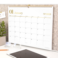 slide 3 of 5, Cambridge WorkStyle 2025 Monthly Wall Calendar, White, Medium, 15" x 12", 15 in