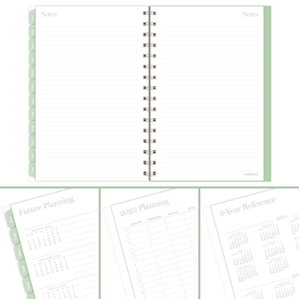 slide 4 of 5, Cambridge Ombre 2025 Weekly Monthly Planner, Small, 5 1/2" x 8 1/2", 1 ct